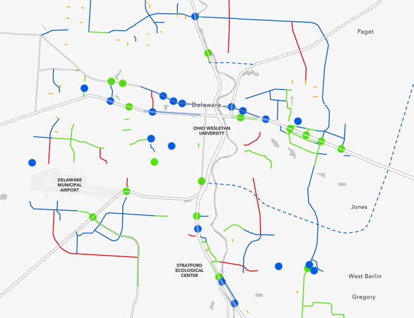 thoroughfare map