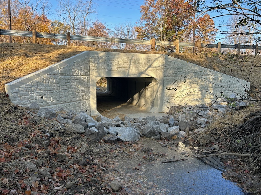 New Liberty Road culvert under the road